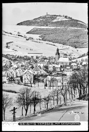 Altenberg-Geising im Erzgebirge mit Geisingberg, im Winter