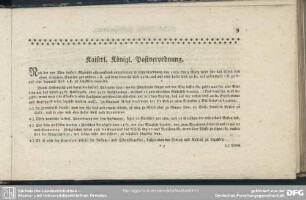Kaiserl. Königl. Postverordnung
