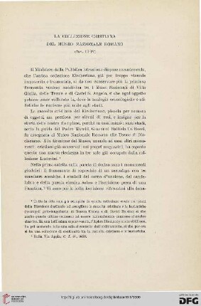 21: La collezione cristiana del museo nazionale romano