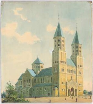 Unzugeordnete Sakralbauten: Perspektivische Ansicht einer Kirche (in Heeren ?)