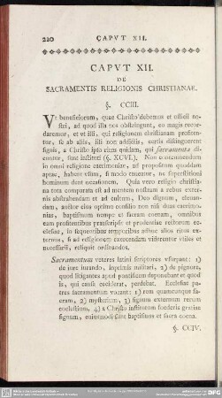 Caput XII. De Sacramentis Religionis Christianae