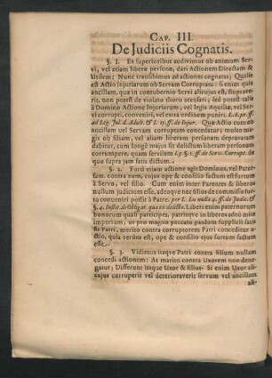 Cap. III. De Iudiciis Cognatis.