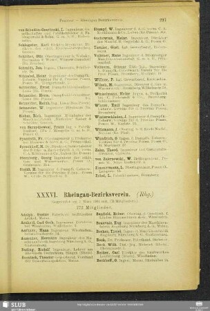 XXXVI. Rheingau-Bezirksverein.