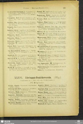 XXXVI. Rheingau-Bezirksverein.