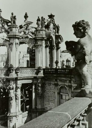 Dresden, Zwinger, Ruine des Glockenspielpavillons