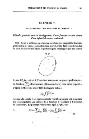 CHAPITRE V. - Développement des fonctions en sommes.