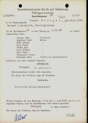 Stingel, Gustav