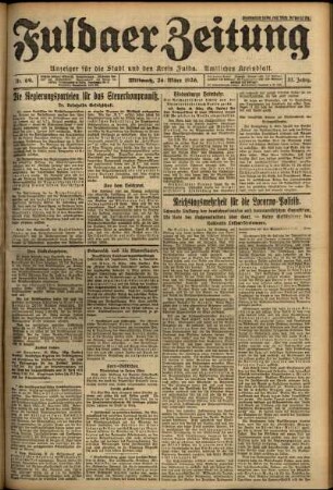 Ausgabe vom Mittwoch, den 24. März 1926.