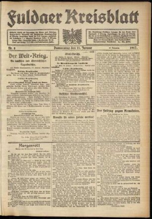 Ausgabe vom Donnerstag, den 11. Januar 1917.