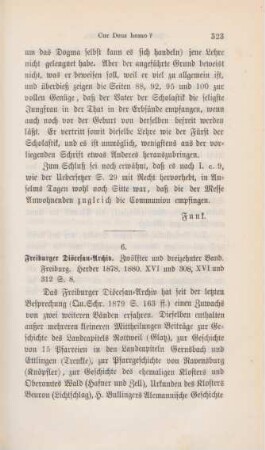 323-325 [Rezension] Freiburger Diöcesan-Archiv ; 12/13.1878/80