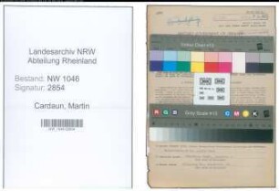 Entnazifizierung Martin Cardaun , geb. 18.02.1911 (Sparkassenangestellter)