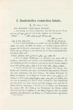 I. Handschriften vermischten Inhalts