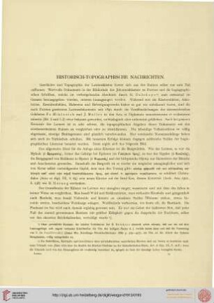 VI. Historisch-topographische Nachrichten