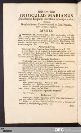 Indiculus Marianus...