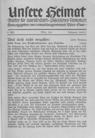 Und doch nicht vergessen!