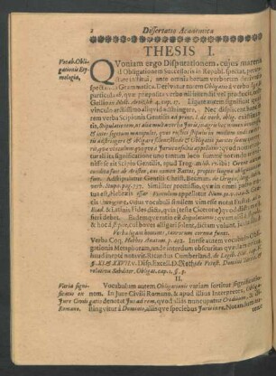 Dissertatio Academica De Obligatione Successoris in Republica.