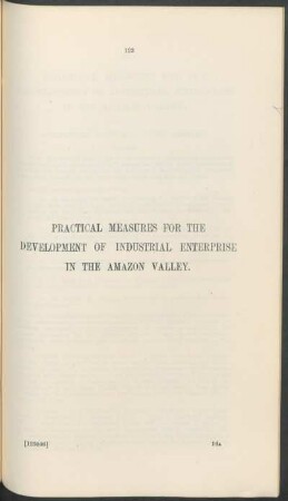 Practical measures for the development of industrial enterprise in the Amazon Valley.