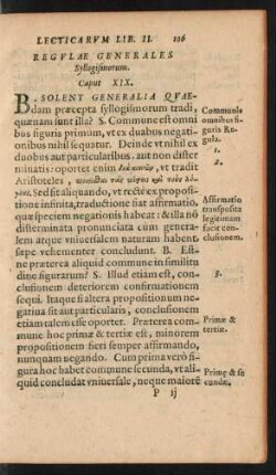 Regulae Generales Syllogismorum. Caput XIX.
