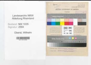 Entnazifizierung Wilhelm Oberst , geb. 15.02.1912 (Kaufmaennischer Angestellter)