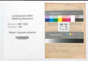 Entnazifizierung Auguste Johanne Meyer , geb. 26.05.1911 (Arbeiterin)