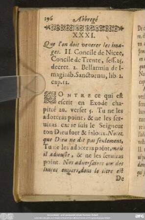 XXXI. Que l'on doit venerer les images. ...