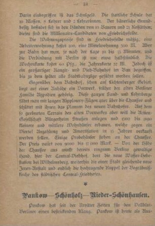 Pankow - Schönholz - Nieder-Schönhausen