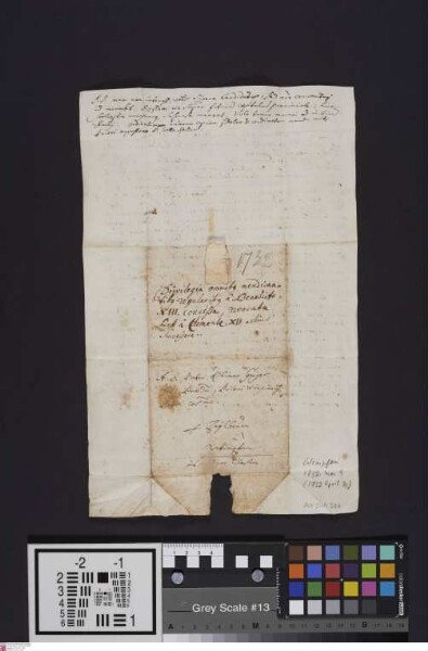 Wimpfen: Der Provinzial des Dominikanerordens übermittelt Kilian Geiger, Prior des Dominikanerklosters, Wimpfen, daß die von Papst Benedikt XIII. den Bettelorden gewährten Privilegien von seinem Nachfolger, Papst Klemens XII., widerrufen wurden.