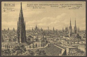 Ansichtskarte "Blick vom Nationaldenkmal auf dem Kreuzberge", Viktoriapark [3/3]
