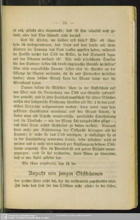 Anzucht von jungen Obstbäumen