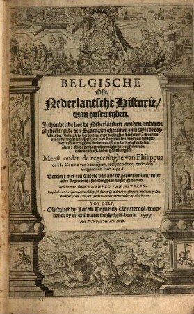 Belgische ofte Nederlantsche Historie van ousen tyden : Met Coper