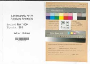Entnazifizierung Helene Allner , geb. 03.09.1900 ()