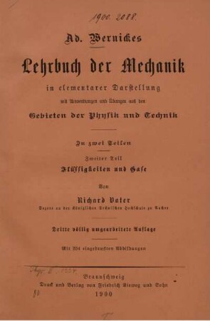 Teil 2: Lehrbuch der Mechanik in elementarer Darstellung. Zweiter Teil