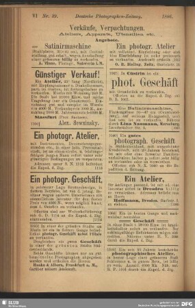 Verkäufe, Verpachtungen