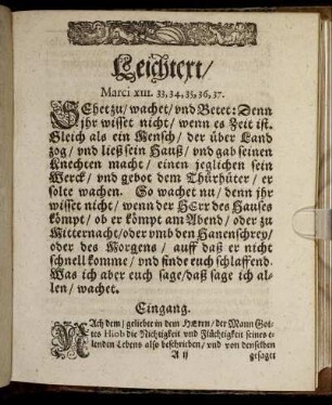 [Eine Christliche Leichpredigt.]