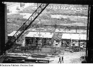Opernhaus. Rohbau des Funktionsgebäudes
