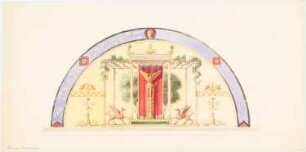 Neues Museum auf der Museumsinsel, Berlin Wand- und Deckenmalereien: Wandmalerei, Ausmalung eines Lunette