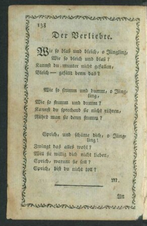 Der Verliebte.