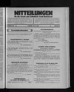 Jahrgang 1932, Hamburg, den 26. Juni, Nummer 26