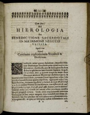 [...]Simul Continens explicationem Vocabuli & Divisionem.