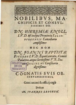 Theses Iuridicae De Cavsis, Demonstrationibvs, Modis Et Conditionibvs Adiectis, Legatis Et Fideicommissis : Ex Tit. XLIV. XLV. & XLVI. Cod. §. huic proxima §. longe Inst. de lega. Tit. I. lib. XXXV. ff.