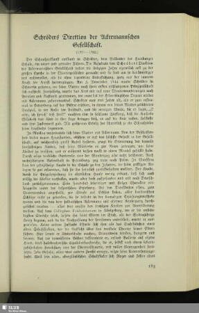Schröders Direktion der Ackermannschen Gesellschaft : (1771-1780)