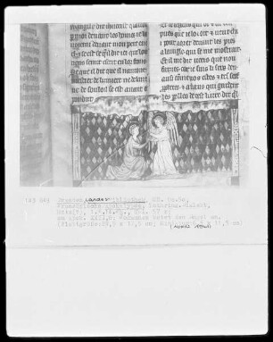 Französische Apokalypse — Johannes betet den Engel an, Folio 57recto