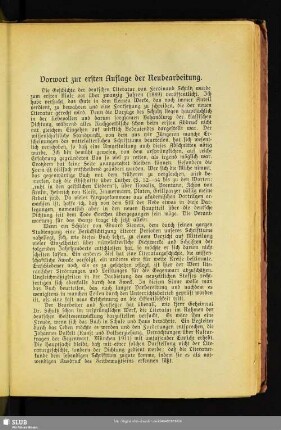 Vorwort zur ersten Auflage der Neubearbeitung