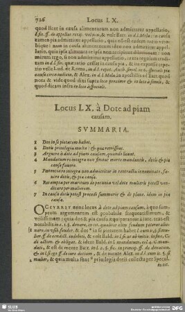 Locus LX. à Dote ad piam causam