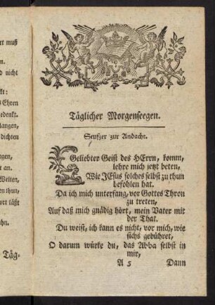 9-32, Taeglicher Morgenseegen.
