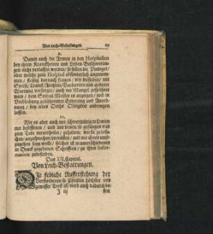 Das XII. Capitul. Von Leich-Bestattungen.
