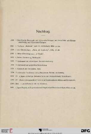 Nachtrag (Nr. 1386-1401)