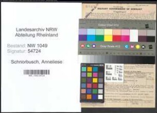 Entnazifizierung Anneliese Schnorbusch , geb. 20.06.1905 (Privatlehrerin)