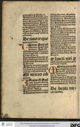Iratus est Saul contra Jonathan filium suum excusantem David innocentem et qui nullum malum moliebatur contra Saul. i Regum xx.