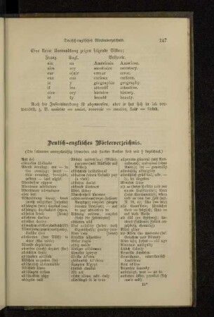 Deutsch-englisches Wörterverzeichnis.